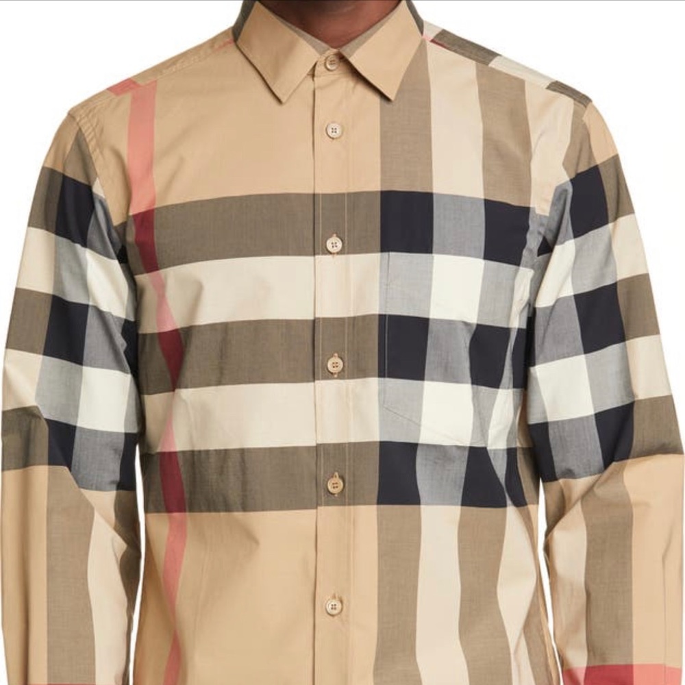Burberry Somerton Check Button-Up Shirt L